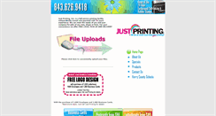Desktop Screenshot of justprintingonline.com